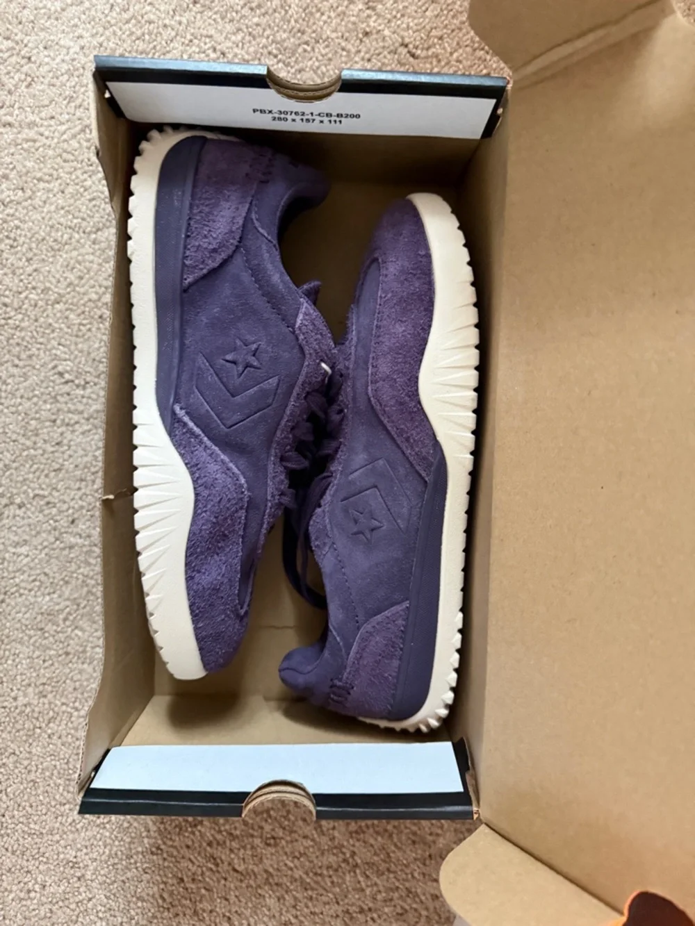 Converse Run Star Trainer Colorful Purple Suede Low-Top Sneakers - Picture 3 of 4